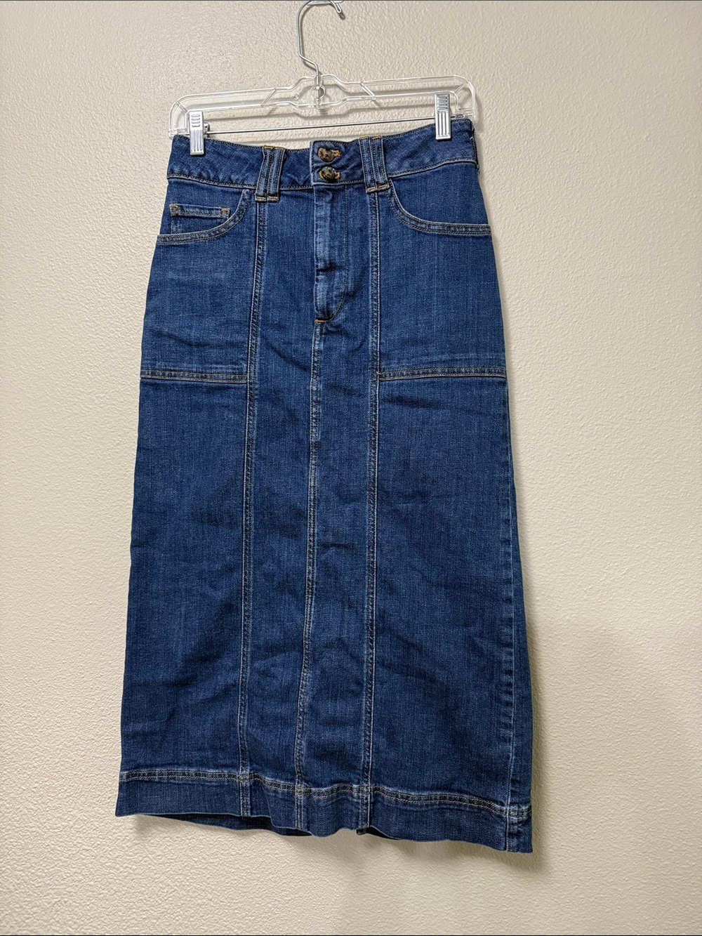 Anthropologie The Skipper Seamed Midi Skirt by Pilcro - Picture 4 of 16